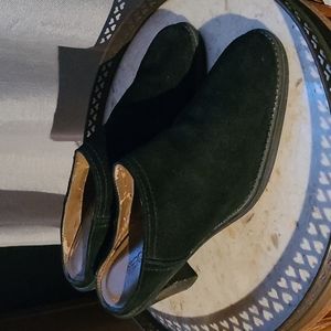 Black Suede Mules Vintage 90's